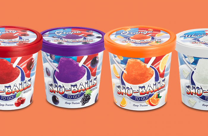 Sno balls ice cream products in matte & ultragloss IML